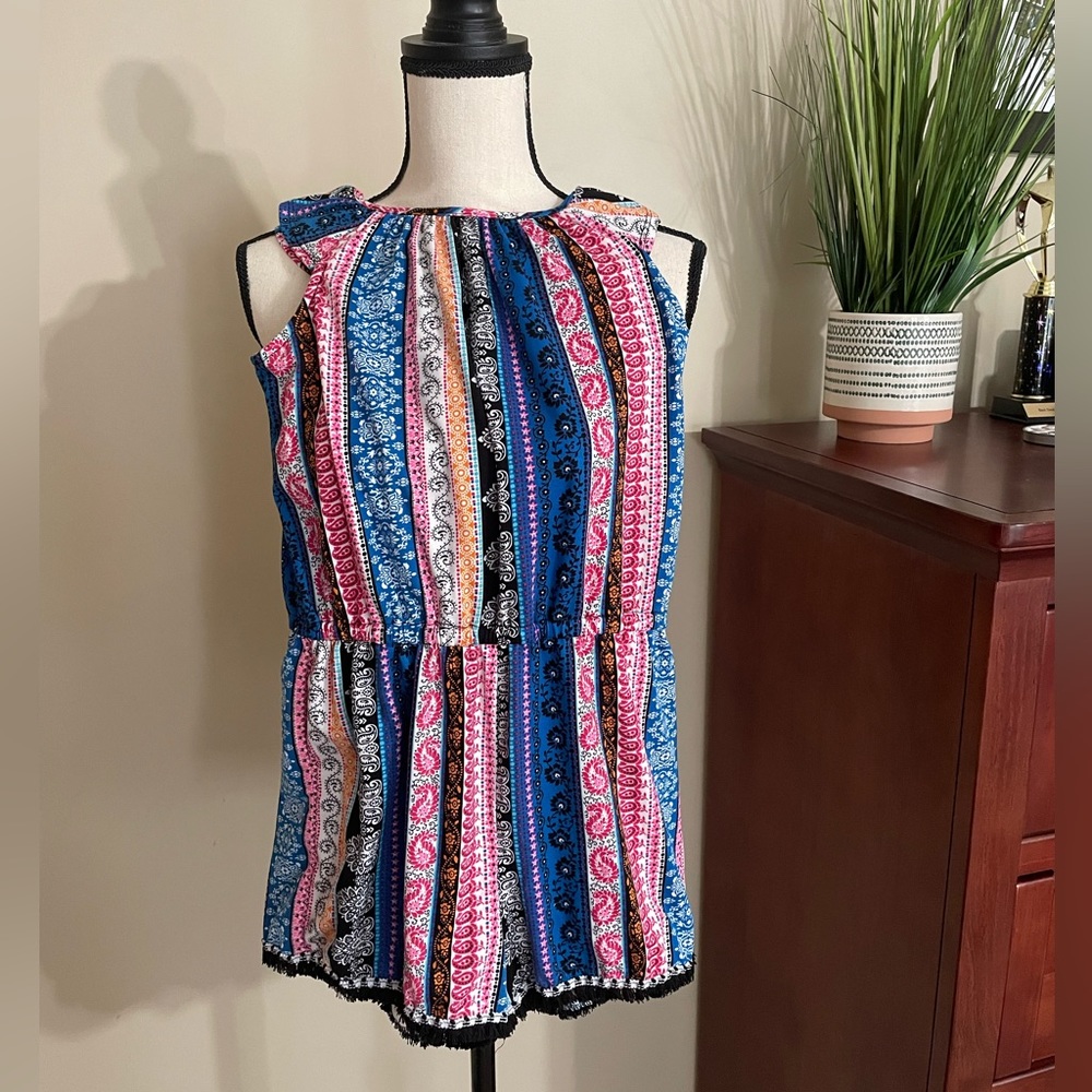 Joey B Girls Medium Romper Striped